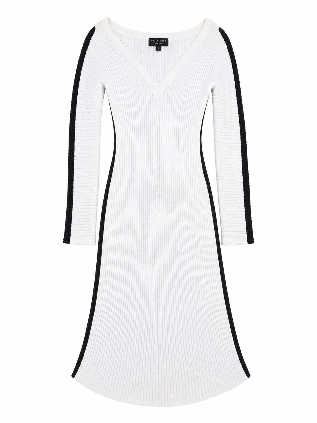 Rag & Bone – Vestido midi tejido bicolor