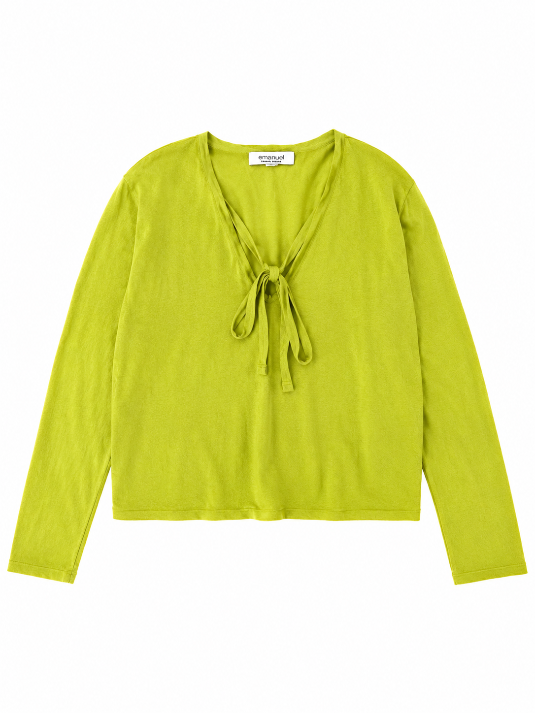 Emanuel Ungaro – Cardigan de seda verde lima