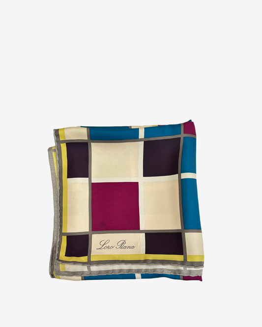 Loro Piana – Pañuelo seda estampado geométrico