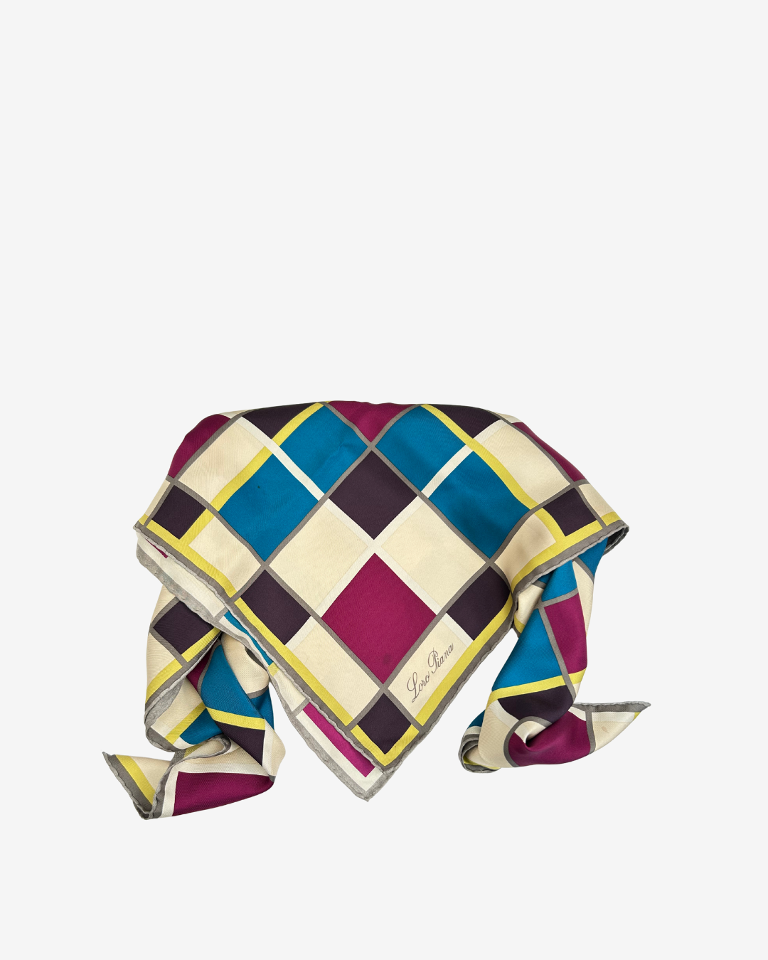 Loro Piana – Pañuelo seda estampado geométrico