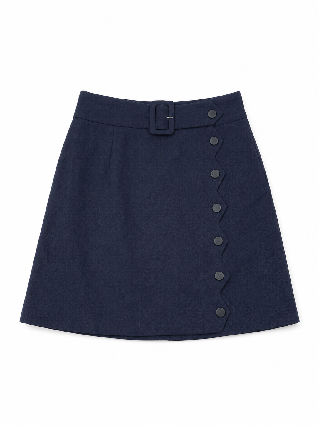 Sandro Paris – Falda navy con botones decorativos