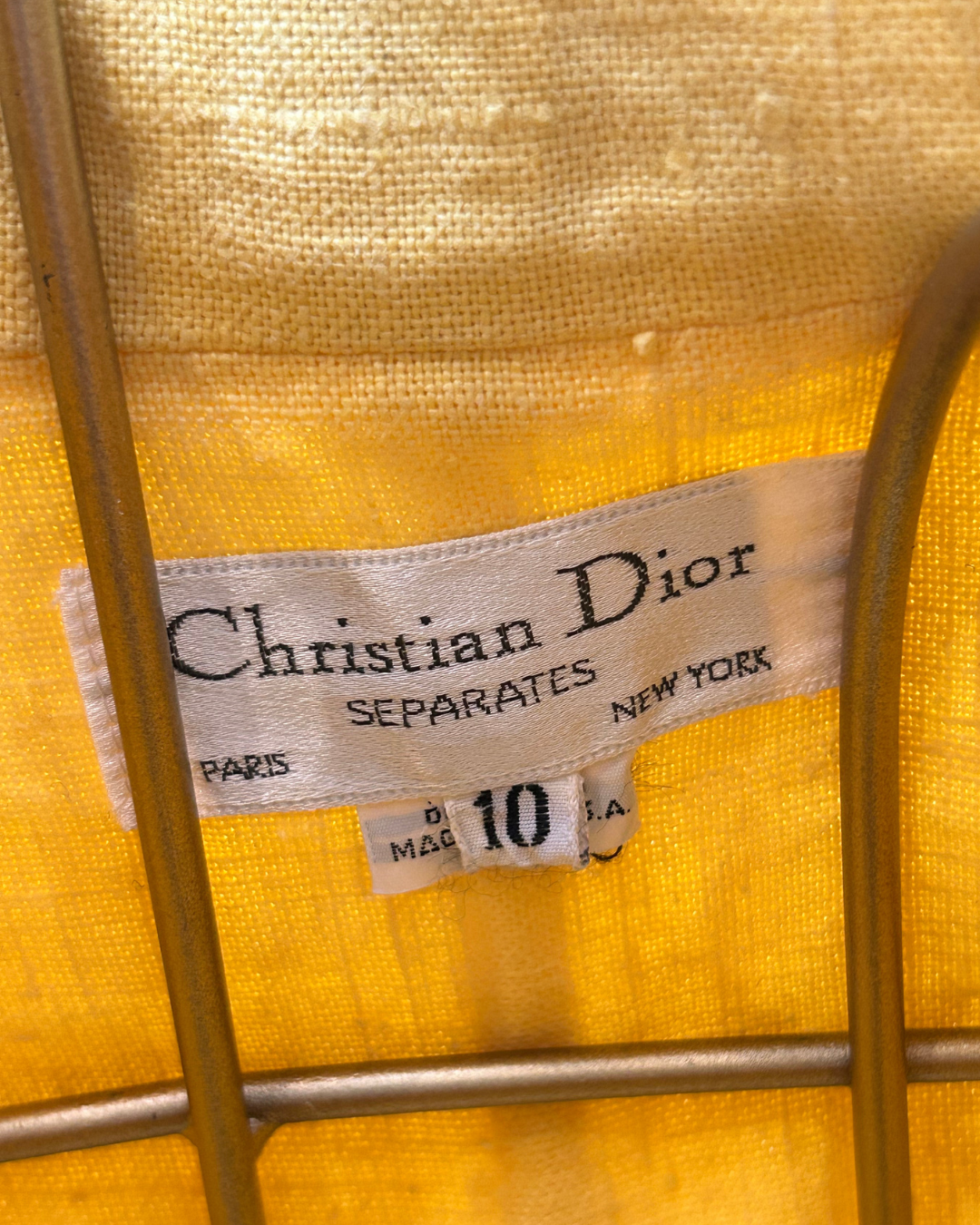 Christian Dior – Blazer amarillo de lino vintage