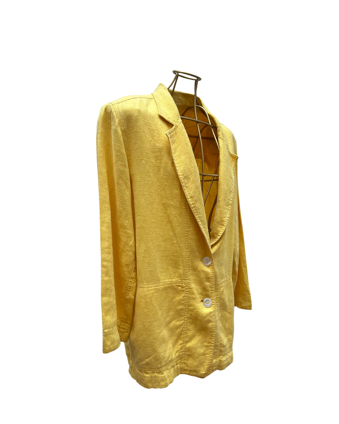 Christian Dior – Blazer amarillo de lino vintage