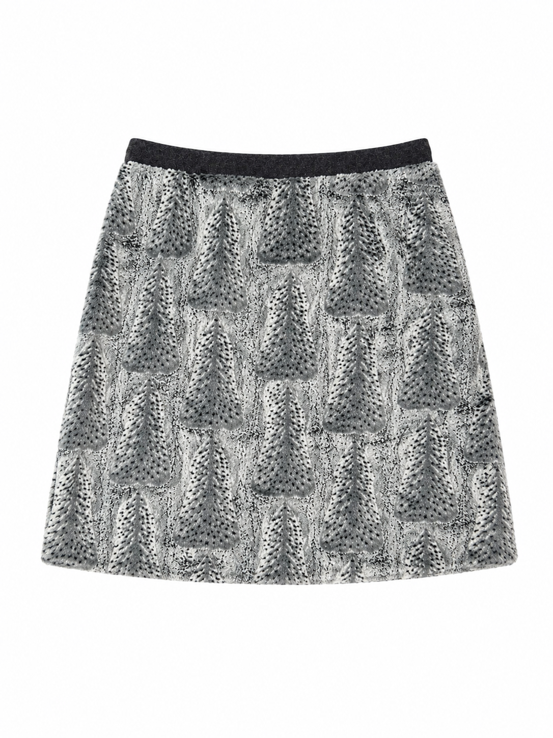 Etro Milano – Falda texturizada en tonos gris y negro