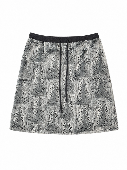 Etro Milano – Falda texturizada en tonos gris y negro
