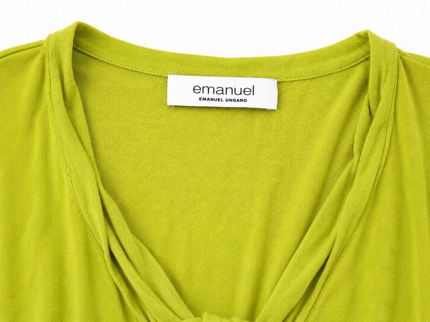 Emanuel Ungaro – Cardigan de seda verde lima